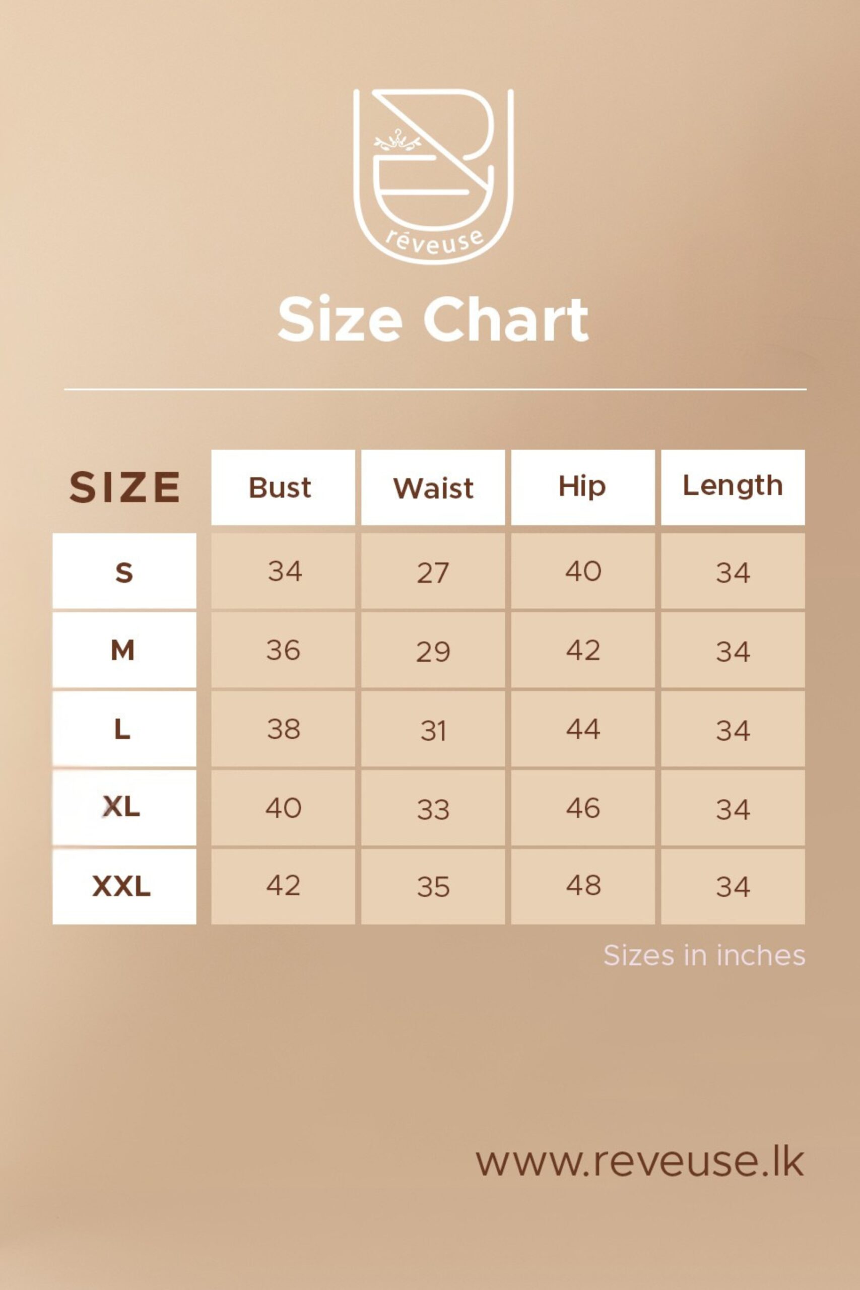 2 Size chart